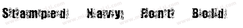 Stamped Navy Font Bold字体转换